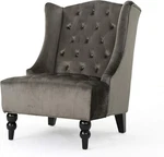 Christopher Knight Home Toddman High-back Velvet Club Sofa Chair Grey 301250 New. Price: $297.50.
