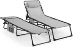 Unovivy Outdoor Chaise Lounge Chairs Set Of 2, Portable Folding Pool New. Price: $118.76.