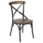 Pemberly Row X Metal Stacking Side Chair Black Fruitwood New. Price: $212.35.
