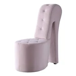 Pemberly Row Contemporary 19" Velvet High Heel Shoe Chair Pink New. Price: $343.27.