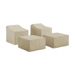 4PC Outdoor Furniture Cover Set - 2 Arm Chairs & Ottomans New. Price: $108.56.