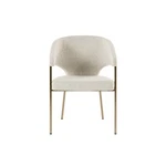 Modrest Claudine - Modern Light Grey Fabric & Antique Brass Dining Chair New. Price: $333.89.