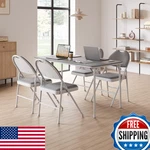 Idealhouse 4 Pack Folding Chairs Pu Leather Padded Cushion 350LBS Capacity New. Price: $148.48.