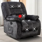 Canmov Manual Recliner Chair With Vibration Massage And Heat, Soft Fabric New. Price: $199.99.