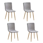 Homycasa Grey Fabric Dining Chairs Set Of 4 Oak Print Metal Legs Modern Kitchen New. Price: $187.99.