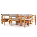 B Rge Mogensen For Karl Andersson & Ner Mcm Danish Oak Dining Chairs - 12 Used. Price: $12347.00.