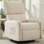 Korser 360 Swivel Glider Chair For Small Spaces With Side Pocket Rocking New. Price: $149.99.