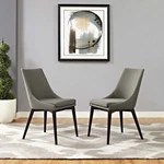 Modway Viscount Dining Side Chair Fabric Set Of 2 Granite New. Price: $158.22.