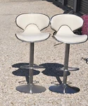 Bestmassage FDW-XQ-BC03-WHITE Swivel Adjustable Bar Stools Set Of 2 Used. Price: $67.00.
