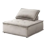 Lilola Home Anna Velvet Armless Lounge Chair Tufted Seat In Light Gray New. Price: $168.99.