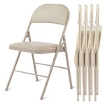 Healsmart 4 Pack Folding Chairs Leather Padded Cushion Seats Durable Metal New. Price: $127.96.