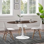 Modway Lippa Oval Wood Grain 60" Dining Table White Cherry Walnut New. Price: $980.75.