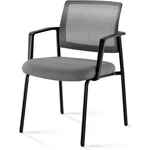 Mesh Back Stacking Arm Chairs Set Upholstered Fabric Sturdy Metal New. Price: $87.70.