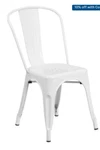 4 Stackable All Metal White Chairs New. Price: $110.00.