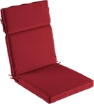 Red High-back Patio Cushion With Ties For Adirondack & Dining Chairs New. Price: $53.99.