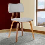 Jaguar Gray Fabric And Walnut Wood Dining Chair New. Price: $159.91.