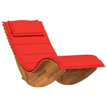 Rocking Sun Lounger With Cushion Solid Wood Acacia Vidaxl New. Price: $144.99.