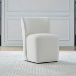 Liberty Furniture Accent Dining Chair With Castors - Rounded Back Ivory New. Price: $369.99.