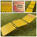 Vtg All Aluminum Products Folding Leisure Lounger Tube Jelly Tri-fold Chair Used. Price: $63.75.