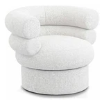 Bowery Hill Upholstered Cream Linen Textured Fabric Accent Swivel Chair New. Price: $500.57.
