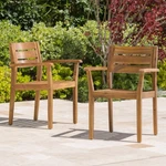Christopher Knight Home Stamford Outdoor Acacia Wood Dining Chairs, 2-PCS Set... New. Price: $202.07.