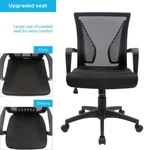 Lacoo Mid Back Office Chair Adjustable Mesh Desk Swivel Computer Ergonomic New. Price: $70.00.