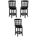 Home Square Kyoto 24" Swivel Counter Stool In Black - Set Of 3 New. Price: $385.89.