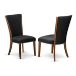 East West Furniture Verona 39" Fabric Dining Chairs Walnut/black (set Of 2) New. Price: $230.34.