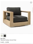 West Elm Pottery Barn Universal Lounge Chair Outdoor Furniture Cover Slip Slate New. Price: $100.00.