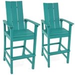 52" Outdoor Garden Tall Adirondack Chair W/ Ergonomic Backrest Built-in Footrest New. Price: $128.99.