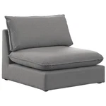 Meridian Furniture Mackenzie Grey Durable Linen Textured Armless New. Price: $808.61.
