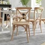 Flash Furniture Advantage Medium Natural With White Grain X-back Chair New. Price: $79.20.