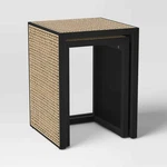 Threshold Nesting Accent Table Black/natural Wood End 24" New. Price: $120.00.