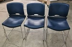 Lot Of (3) F78X000015 Hon Olson Blue Stacking Chair - All Good Condition! Used. Price: $219.99.