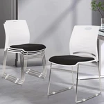 Clatina Stacking Home Office Guest Chair, Reception Chairs,no Wheels,white New. Price: $336.99.