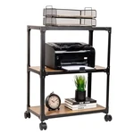 Mind Reader Multipurpose Rolling Cart 3 Tiers Office Storage Organizer - Brown Used. Price: $41.64.