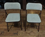 Vintage Folding Chairs Samsonite Beige Tweed Padded Fabric 1992 Card Table Usa Used. Price: $129.50.