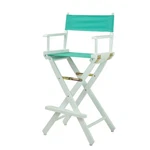 Chair Bar Height 30 White Frame Teal Canvas Casual Home New. Price: $154.99.