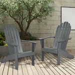 Costway 2PC Adirondack Chair Solid Wood Durable Patio Garden Deck Furniture Gray New. Price: $145.99.