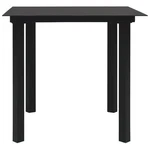 Patio Outdoor Dining Table With Glass Top Porch Garden Furniture Steel Vidaxl New. Price: $100.99.