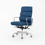 2010S Herman Miller Eames Soft Pad Executive Desk Chair Blue Fabric 2X Available Used. Price: $2300.00.