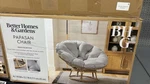 Better Homes & Gardens Emma Papasan Chair Gray Steel Faux Wicker 43.7X32.7 New. Price: $130.82.