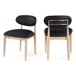 Meridian Furniture Riccio Black Vegan Leather Dining Side Chair (set Of 2) New. Price: $503.35.