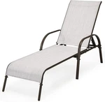 Giantex Patio Lounge Chair Grey Adjustable 5 Position New. Price: $165.99.