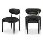 Meridian Furniture Riccio Black Vegan Leather Dining Side Chair (set Of 2) New. Price: $504.05.