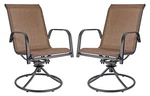 Garden Elements Outdoor Steel Swivel Rocker Patio Chair, Espresso (2 Pack) New. Price: $229.99.