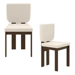 Wooden Dining Chair Set Of 2 W/ Rubber Leg Padded Wide Seat & Back For Home New. Price: $94.99.