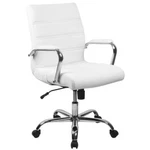 Flash Furniture Mid Back Faux Leather Office Swivel Chair Tilt Lock In White New. Price: $166.28.