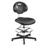 Bevco 7300C1-BLK Cleanroom Task Chair, Polyurethane, Black, 19 In To 26-1/2 New. Price: $346.99.
