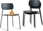 Stackable Chairs Set Of 4, Waiting Room With Metal Legs And Ergonomic Pla New. Price: $401.92.
